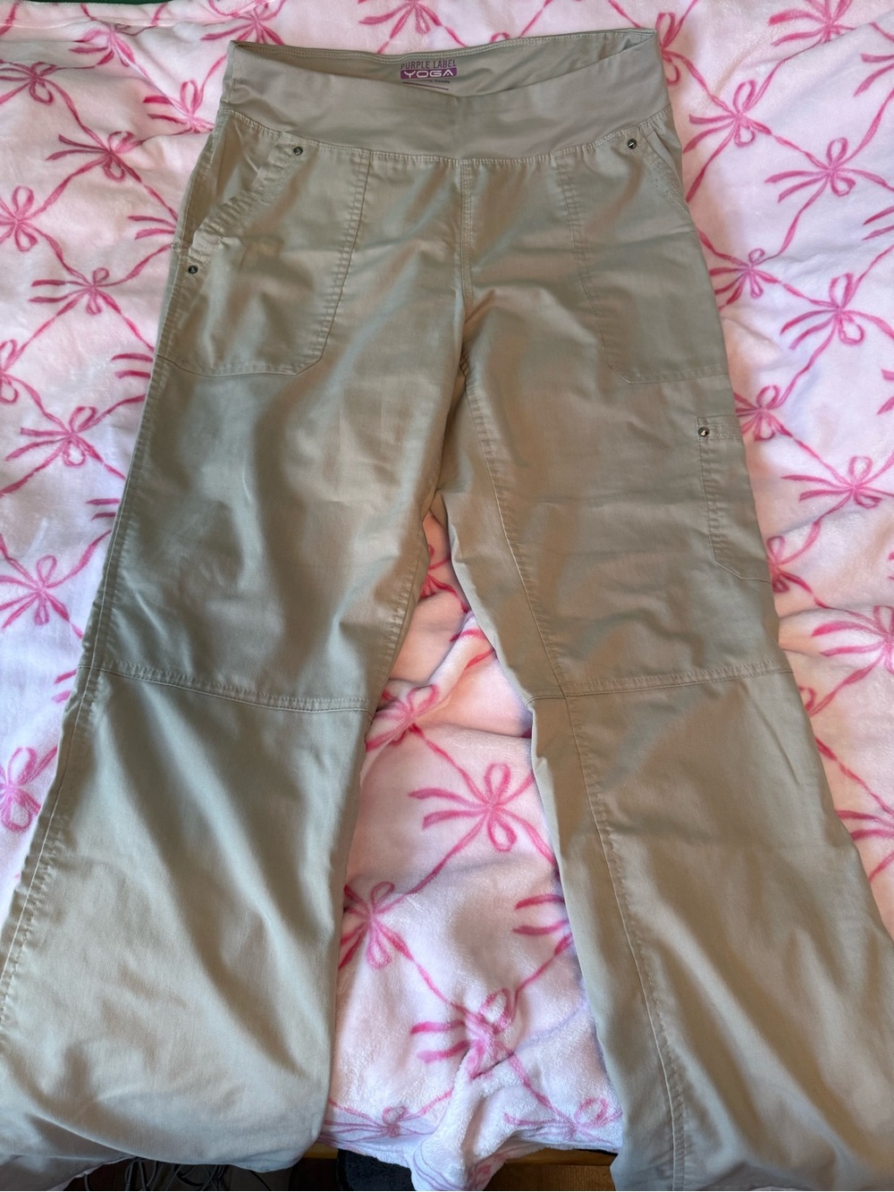 Purple Label Yoga Khaki Boot-Cut Pants